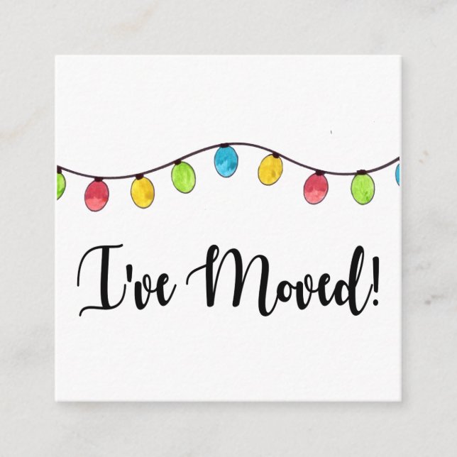 Ich habe Weihnachtsbaumleuchten verschoben Begleitkarte (Vorderseite)