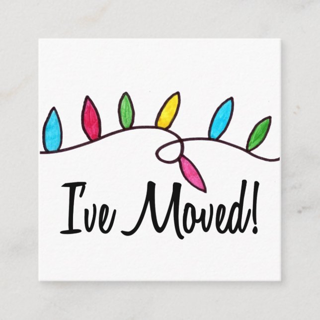 Ich habe Weihnachtsbaumleuchten verschoben Begleitkarte (Vorderseite)