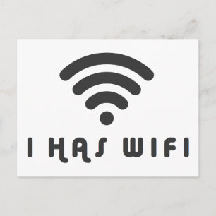 ICH HABE WIFI INTERNET POSTKARTE
