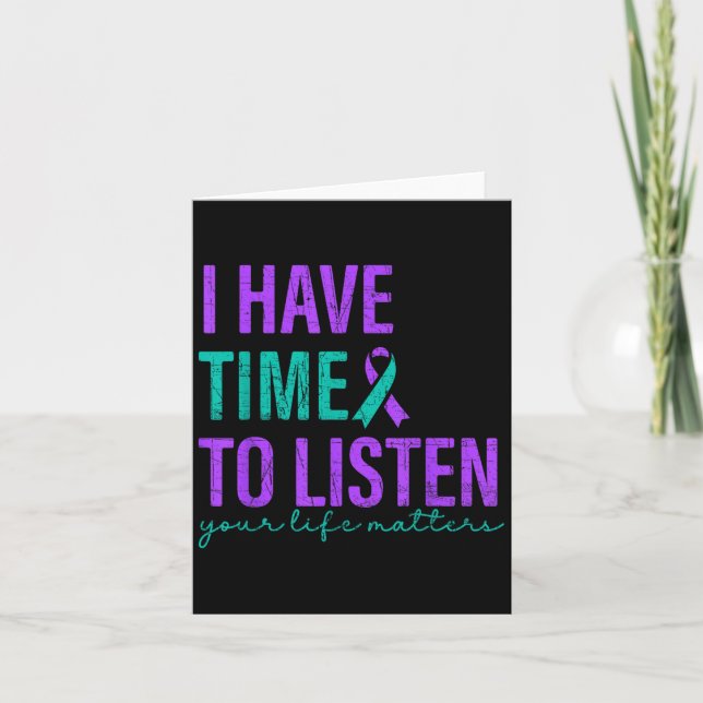 Ich habe Zeit, das Bewusstsein für Suizidpräventio Karte (Vorderseite)