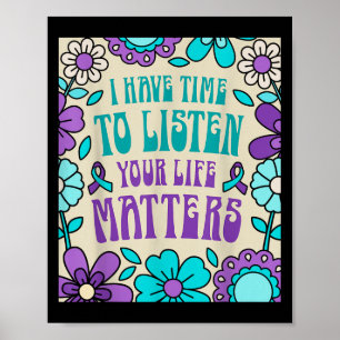 Ich habe Zeit, das Bewusstsein für Suizidpräventio Poster