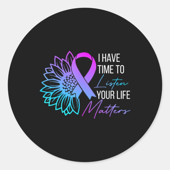 Ich habe Zeit, mir die psychische Gesundheit von S Runder Aufkleber (Vorderseite)
