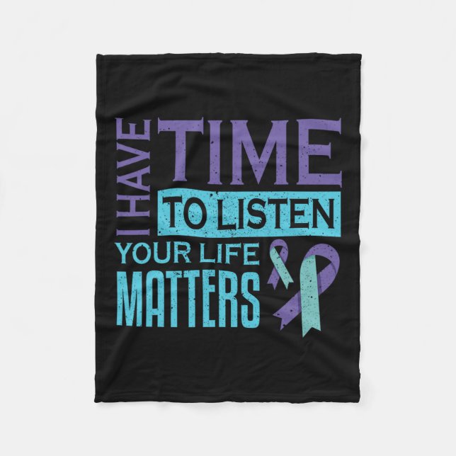 Ich habe Zeit, mir Lebensprobleme anzuhören Suizid Fleecedecke (Vorderseite)