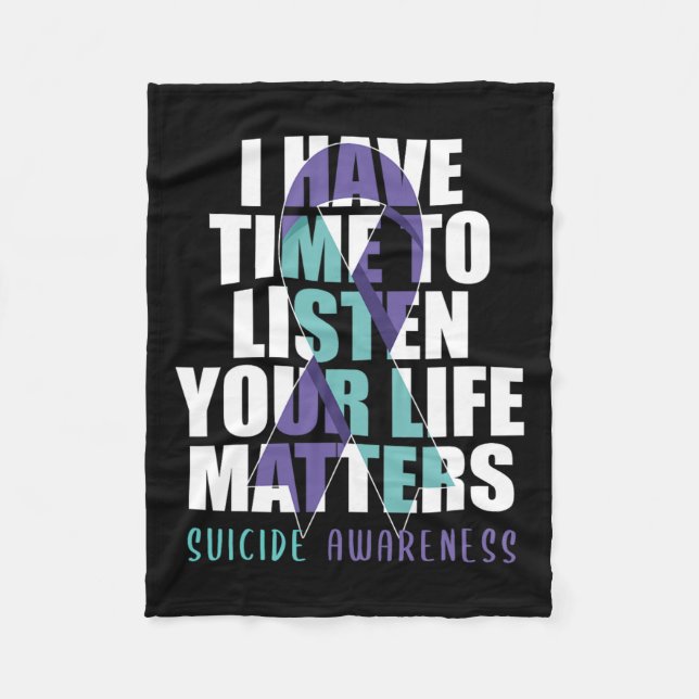 Ich habe Zeit, mir Lebensprobleme anzuhören Suizid Fleecedecke (Vorderseite)