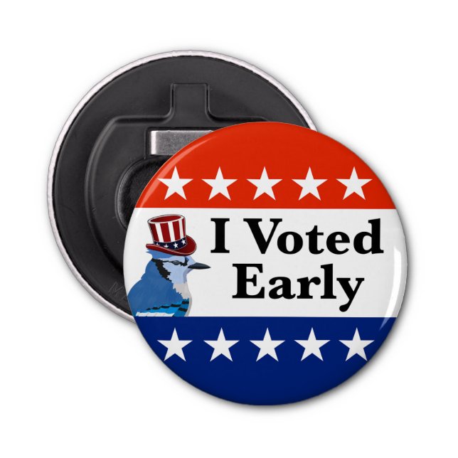 Ich habe zu Beginn der Wahlen 2026 abgestimmt Flaschenöffner (Vorderseite)