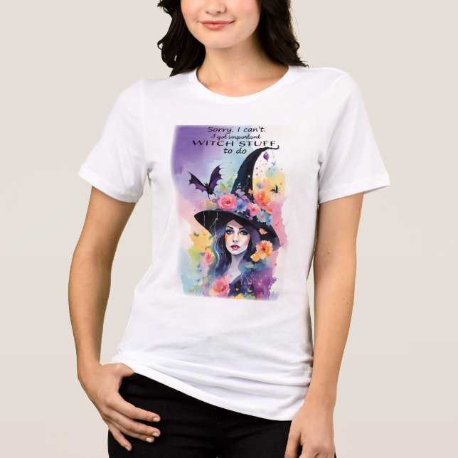 Ich habe zu Halloween wichtige Hexenschuhe Got Tri-Blend Shirt (Vorderseite)