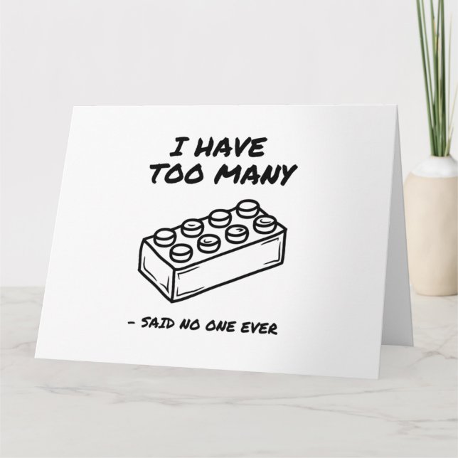 Ich habe zu viele Steine Karte (Vorderseite)