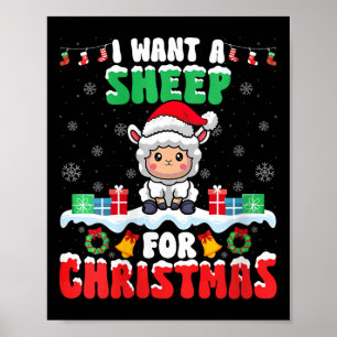 Ich habe zu Weihnachten ein Schaf Gewollt - Schafe Poster