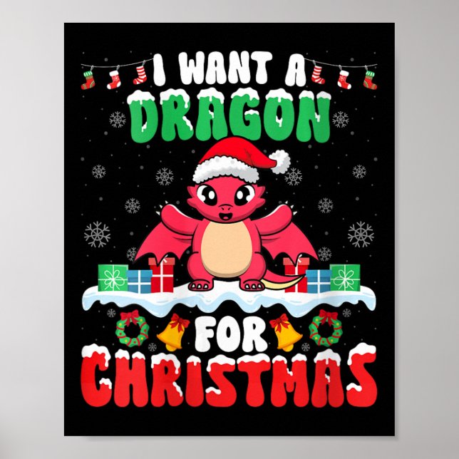 Ich habe zu Weihnachten einen Drachen Gewollt - Dr Poster (Vorne)