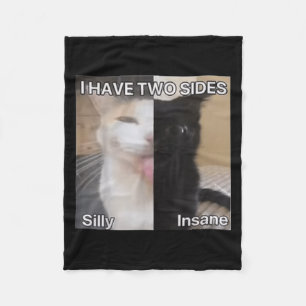 Ich habe zwei Seiten Alberne verrückte Katze Funny Fleecedecke