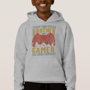 Ich habe zwei Titel Bruder und Gamer, Lustiger Ga Hoodie