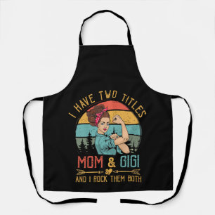Ich habe zwei Titel Mama und Gigi Vintage-Dekor Schürze