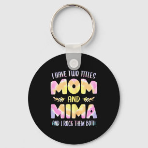 Ich habe zwei Titel Mama und Mima Oma Muttertag Schlüsselanhänger