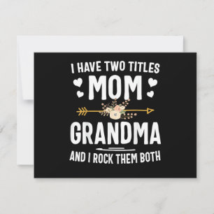 Ich habe zwei Titel Mama und Oma Einladung