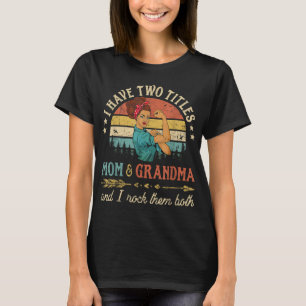 Ich habe zwei Titel Mama und Oma Frauen Vintage Gr T-Shirt