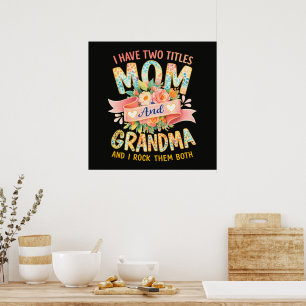 Ich habe zwei Titel Mama und Oma  Poster