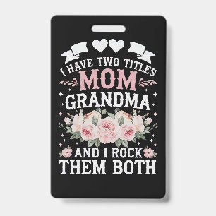 Ich habe zwei Titel Mama und Oma Süß zum Muttertag Ausweis