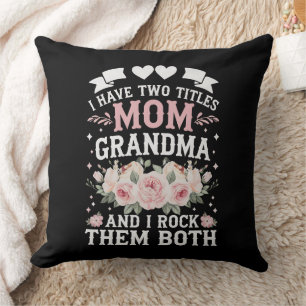 Ich habe zwei Titel Mama und Oma Süßer Muttertag Kissen