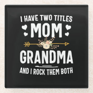 Ich habe zwei Titel Mutti und Oma Glasuntersetzer