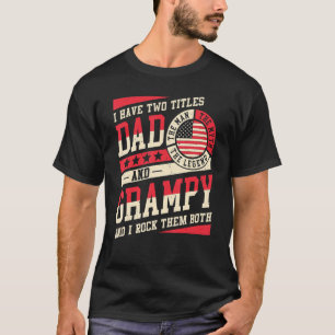 Ich habe zwei Titel Papa und Grampy Männer Vintage T-Shirt