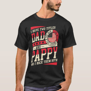 Ich habe zwei Titel Papa und Opa Männer Vintage-De T-Shirt