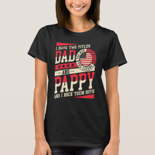 Ich habe zwei Titel Papa und Opa Männer Vintage-De T-Shirt