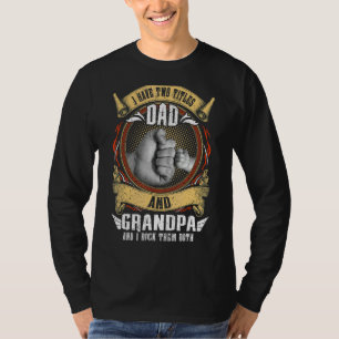 Ich habe zwei Titel Papa und Opa Männer Vintage De T-Shirt