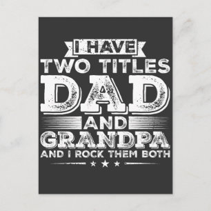 Ich habe zwei Titel Papa und Opa Postkarte