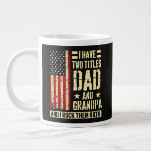 Ich habe zwei Titel Papa und Opa Vatertag Jumbo-Tasse
