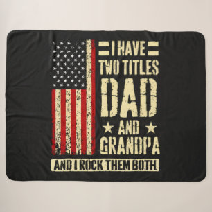 Ich habe zwei Titel Papa und Opa Vatertag  Sherpadecke