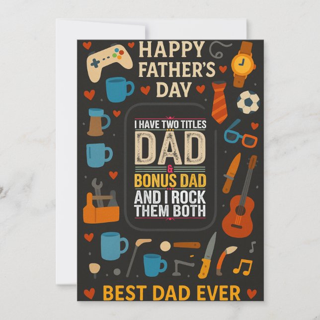 Ich habe zwei Titel Vater ich Rock sie beide Vater Einladung (Vorderseite)