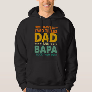 Ich habe zwei Titel Vater und Bapa Retro Color Pap Hoodie
