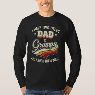 Ich habe zwei Titel Vater und graue Männer Retro D T-Shirt