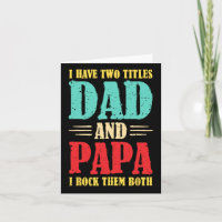 Ich habe zwei Titel Vater und Papa ich Rock sie be