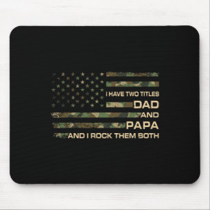 Ich habe zwei Titel Vater und Papa Vatertag Grandp Mousepad