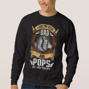 Ich habe zwei Titel Vater und Pop Männer Vintag De Sweatshirt