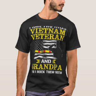Ich habe zwei Titel Vietnam Veteran und Opa I Ro T-Shirt