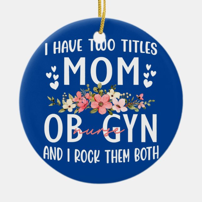 Ich habe zwei Titeln Mama- und Arbeitsgeschenke fü Keramik Ornament (Vorne)