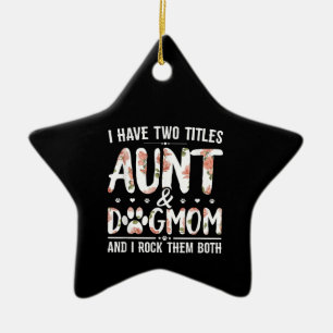 Ich habe zwei Titeln Tante und Mama Geschenk für T Keramik Ornament