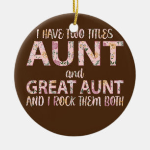Ich habe zwei Titeln Tante und Tante, die ich gekl Keramik Ornament
