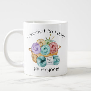 Ich häkle personalisierte riesige Kaffeetassen Jumbo-Tasse