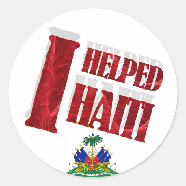 Ich half Haiti Sticker (Vorderseite)