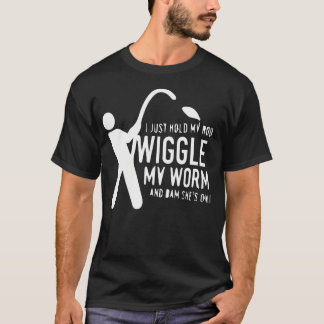 Ich halte einfach meine Rute und wackel mit meinem T-Shirt