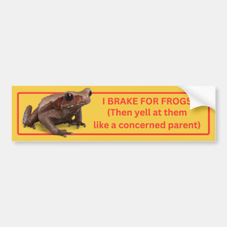Ich halte Froschbremse Autoaufkleber