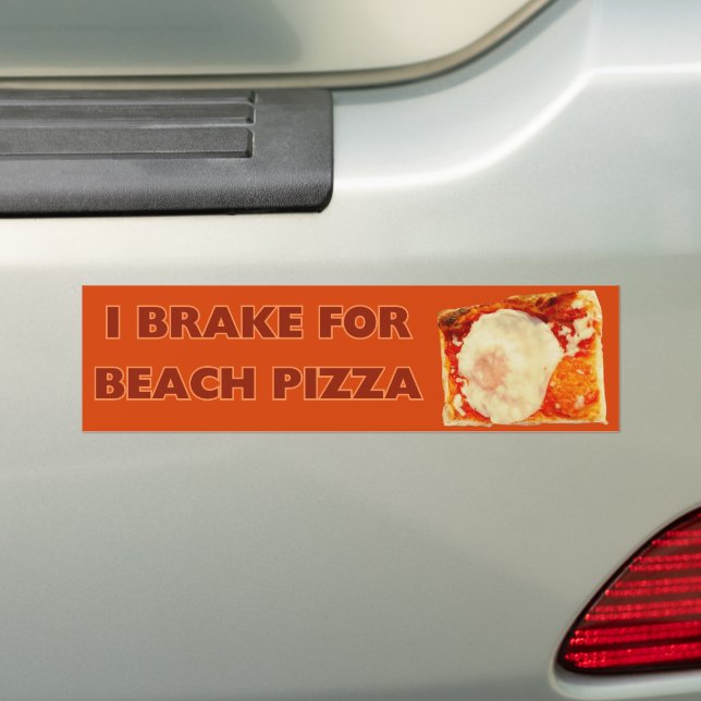 Ich halte für Beach Pizza Autoaufkleber (Auf Auto)