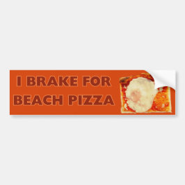 Ich halte für Beach Pizza Autoaufkleber