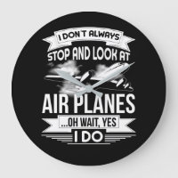 Ich halte nicht immer an und schaue mir Flugzeuge