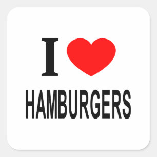 Ich ❤️ HAMBURGER Ich liebe HAMBURGER Ich mag HAMBU Quadratischer Aufkleber