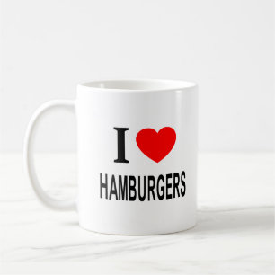 ICH ❤️ HAMBURGERS I LIEBE HAMBURGERS ICH HERZ HAMB KAFFEETASSE