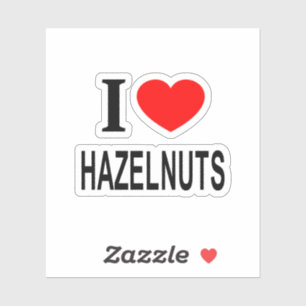 Ich ❤️ HASELNÜSSE ICH LIEBE HASELNÜSSE ICH LIEBE H Aufkleber